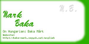 mark baka business card